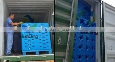 Standard Size Heavy Duty HDPE Stackable Double Faced Recycled Plastic Pallet 1200x1000 Supplier's Choice photo-3