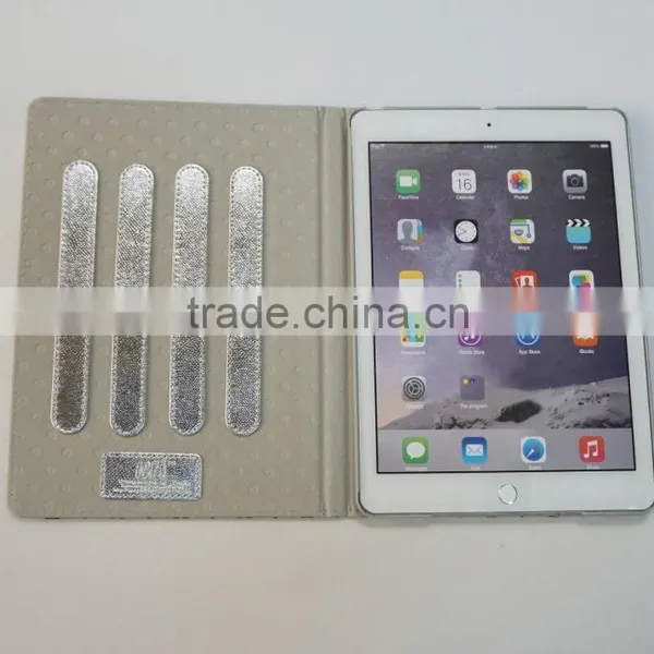 Wholesale OEM Premium Shiny Laser pu Leather Stand Case for IPad Pro photo-4
