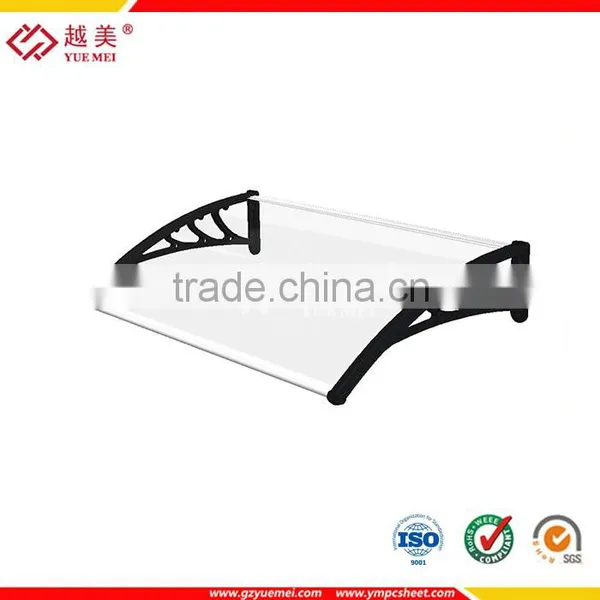 New Styles !roof Sheets Polycarbonate Awning pc Awning,black Brackets,outdoor Awnings photo-2