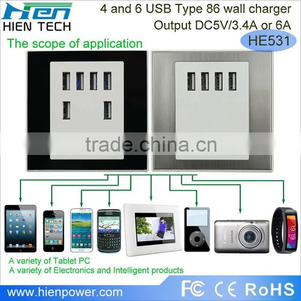 USB Wall Socket 6 USB Charging Ports photo-4