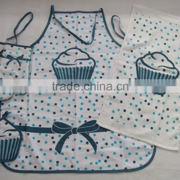 Printed Cotton Kitchen Towel Set Wholesale Oven Mitten & Pot Holder Christmas Design or Everyday Design photo-2