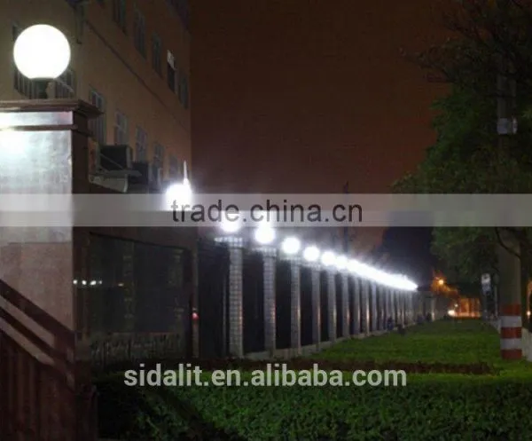 2016 White 20cm Round/circle Multiple-function Stainless Steel Pedestal Solar Pillar Light photo-6