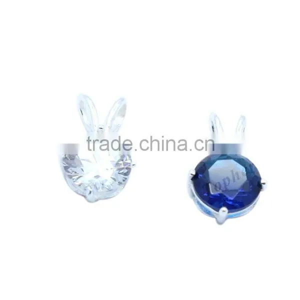 925 Silver Jewelry Factory Direct Sale All Color Available CZ Stone Pendant photo-2