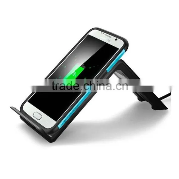 Latest Version Qi Three Coils Wireless Charging Pad Cell Phone Charge Dock Cradles With 5V 1A DC Power Supply for Mobile Phone
