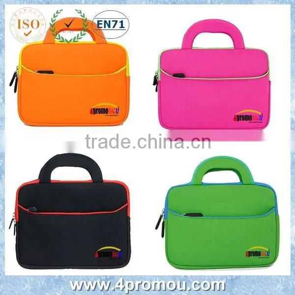 Neoprene Zipper Laptop Tote Bag Computer Sleeve Tablet Bag in Black Color photo-4