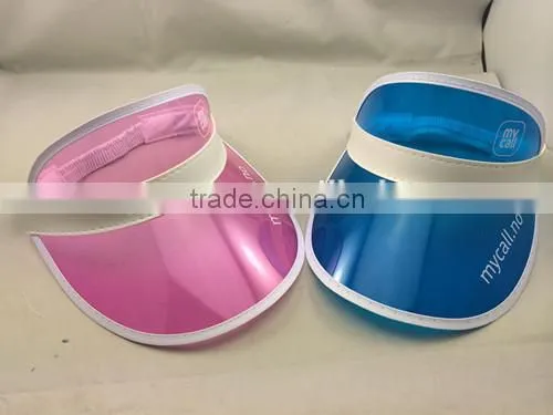 Hot Selling Summer UV Protection Plastic PVC Transparent Sun Visor Cap photo-2