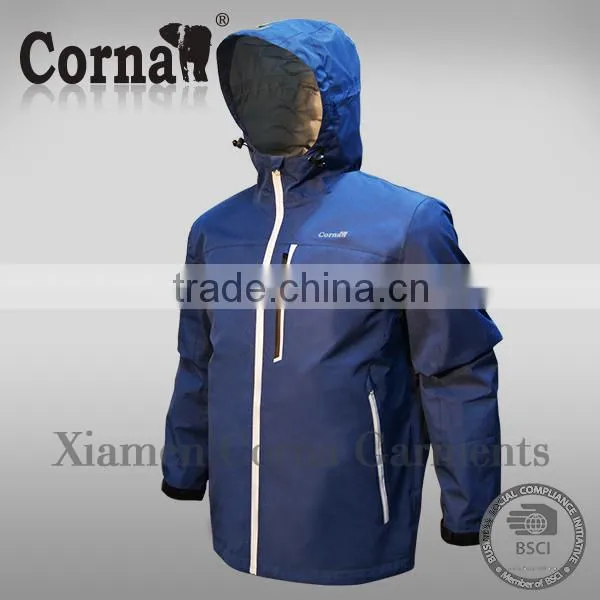 3 Layer Lightweight Mens Hiking 100% Polyester Bomber Jacket photo-2