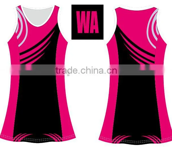 New Designer Women Zipper Placket Sublimation Printing Netball Dress photo-6