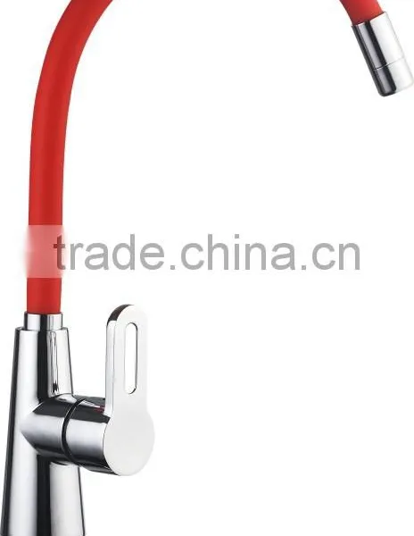 Kithcen Sink Faucet Withflexible Gooseneck Hose Silcone Outer Tube With Arbitrary Bending Shape photo-2