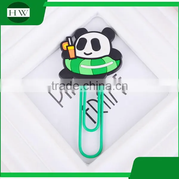 Office Stationery Personalized Plastic Pvc Cartoon Paper Clip Holder photo-3