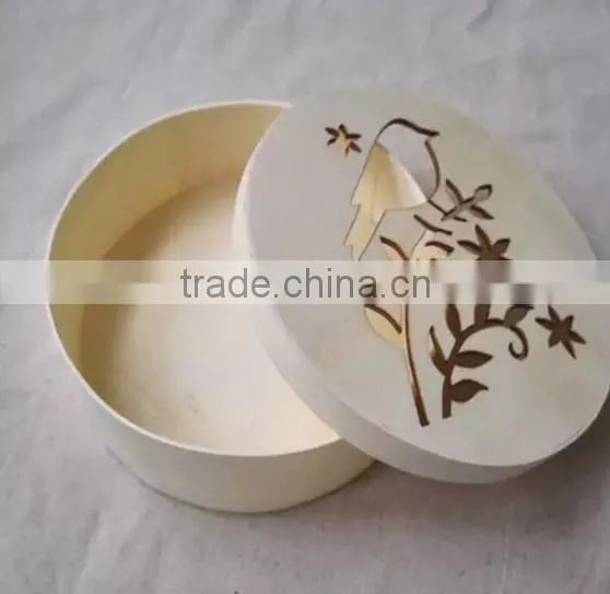 China Supplier Birch Material Mini Round Wooden Box photo-2