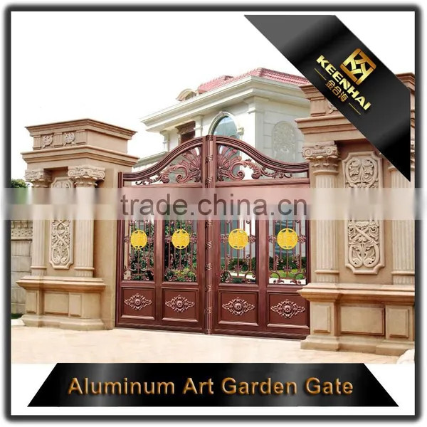 Outdoor Powder Coated Cast Aluminum Decorative Garden Arch With Gate for Villa photo-5