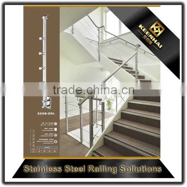 Glass Balcony Railing With Stainless Steel Baluster photo-4