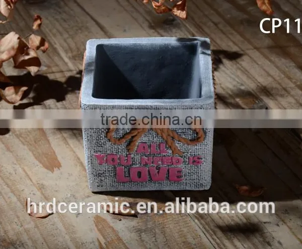 Popular Envoirmental Cement Decorative Plant Pots Indoor photo-2