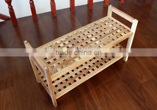 New Product 2 Tires Water Proof Wooden Shoe Rack photo-2