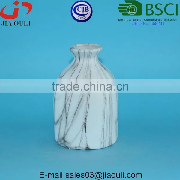 Table Decor Water Transfer Printing Marble/wood Color Mini Ceramic Vase photo-4