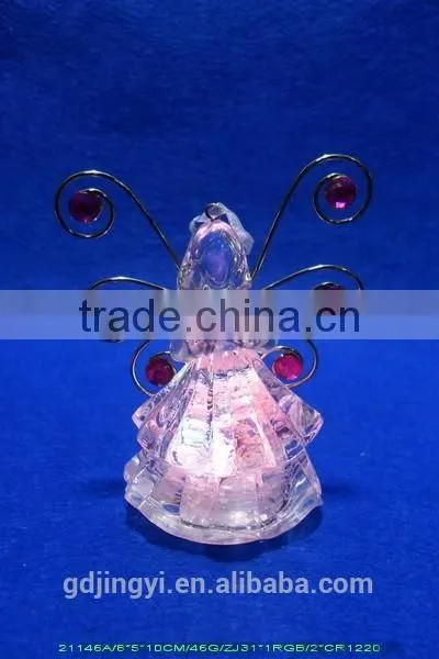 LED Lighted Butterfly Wings Acrylic Angel Xmas Decoration photo-3