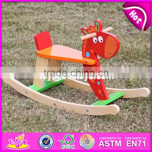 2017 New Design Funny Rocking Horse Toddlers Wooden Ride on Toys W16D109-S photo-3