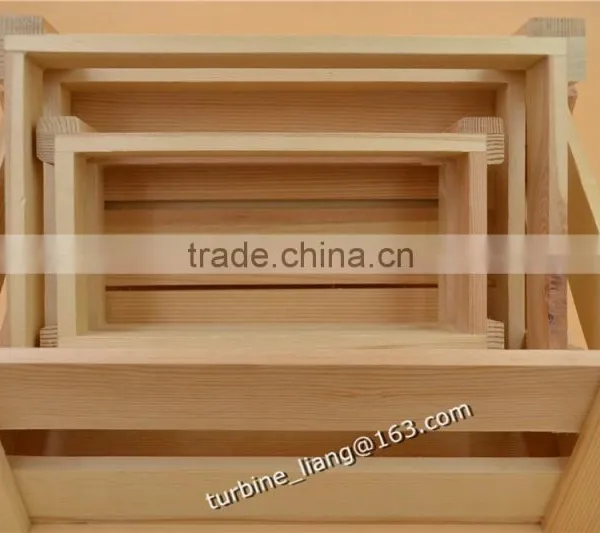 Large Natural Wood Box or Wooden Crate photo-4