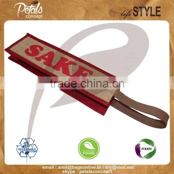 One Bottle Wine Bag With PU Handle photo-4