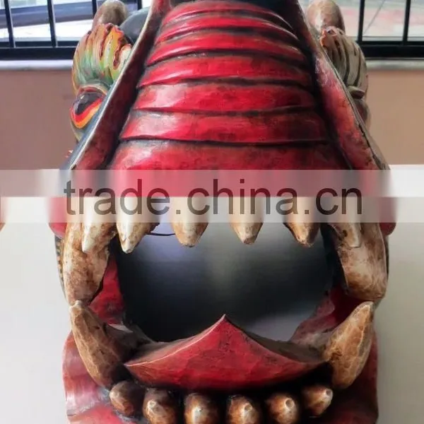 Dragon Mask Wall Hanging Decor Handmade in Nepal photo-4