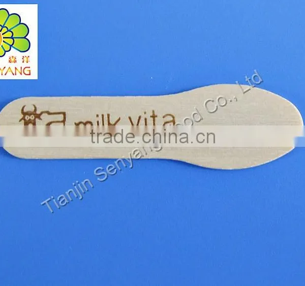 Individually Paper Wrapped Birchwood Ice Cream Sppon photo-5