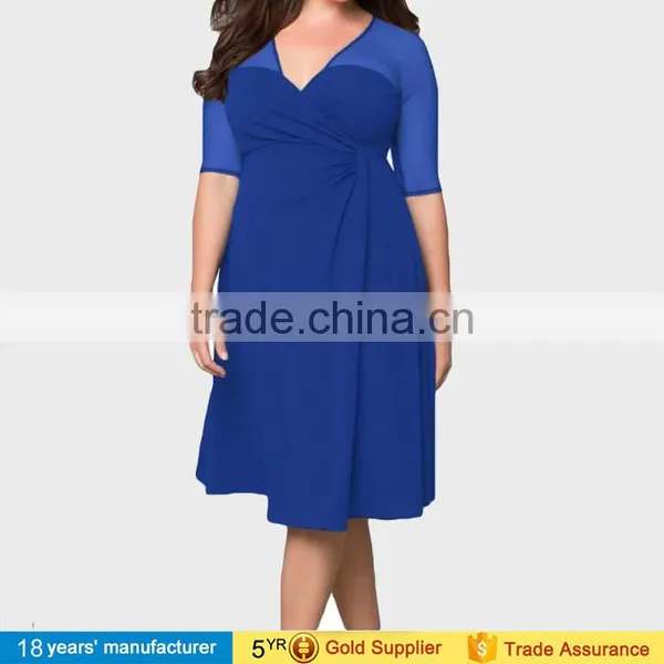 Elegant Plus Size Sexy Cocktail Party Knee Length Fashionable Dress Designs for Fat Women Wear Xxx Large Dress photo-4