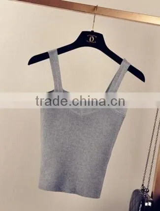 Top Pullover Sexy Skin-friendly Women's Vest 100% Cotton photo-3