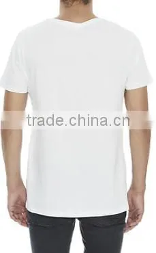 2017 Fashion High Quality Mens Round-Neck OEM Service Stomper Tee White 100% Cotton Front Chest Pocket photo-2