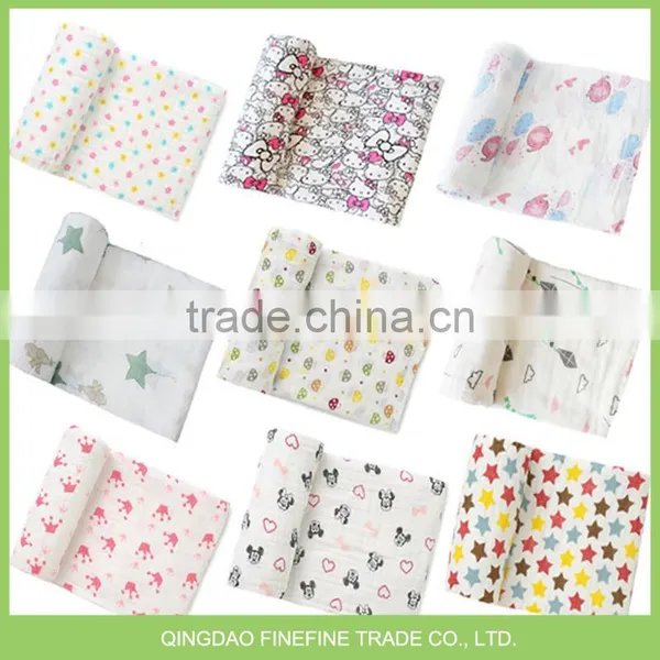 Cheap Soft Bamboo Organic Cotton Fabric Baby Blanket photo-2
