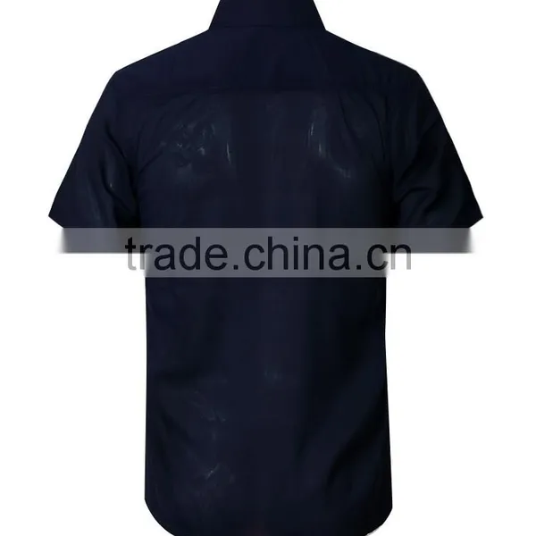 Juqian Custom High Quality Mens Plain Pure Soft Textile Cotton Colors Short Sleeve Work Shirt photo-5