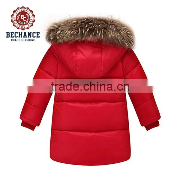 Fashion Kids Winter Jacket Puffy Coat With Faux Fur Hood for Wholesale Clothing photo-2