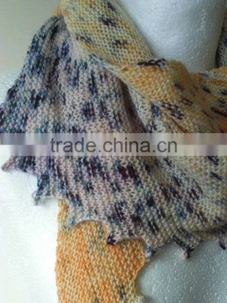 Unique Hand Knit Scarf - Knit Scarf - Hand Knit - Spring Scarf - Modern Scarf - Asymmetric Scarf photo-3