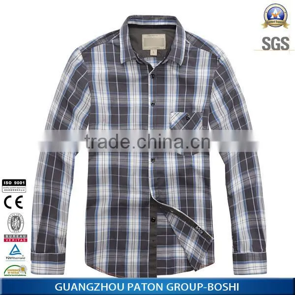Wholesale Clothing Latest Men's Plaid Casual Shirts Of Pictures With Good Price photo-3