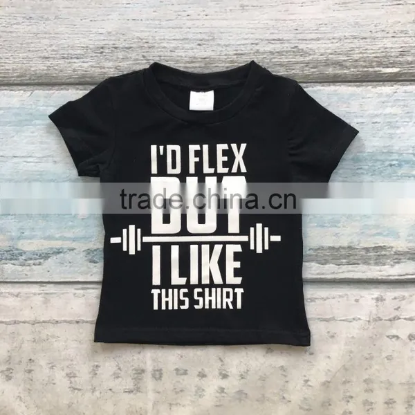 Baby Clothes New Boy Sets Black Weightlifting Top Shirts Raglans i Like This Shirt Boutique Shorts Outfit Cute Summer Clothes photo-2