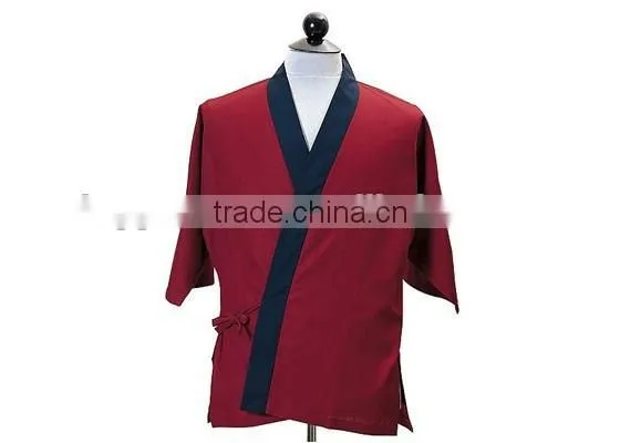 Japanese Style Striped Chef Shirt/chef Uniform photo-3