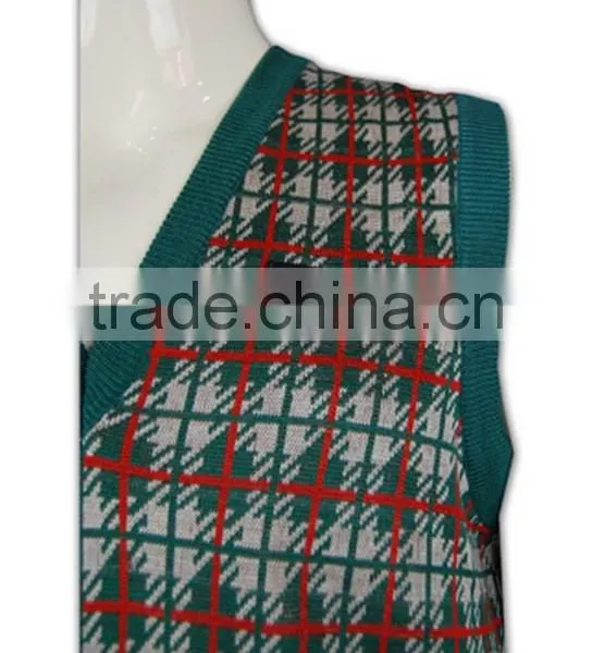 ISO9001/BSCI Manufature Stylish Green Oversized Sleeveless Sweater photo-4