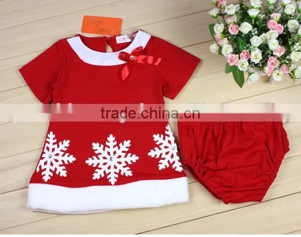 Christmas Snowflake New Year Cheap Newborn Baby Clothing Set photo-2