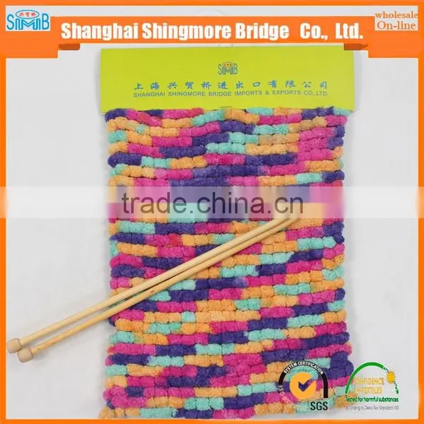 China Fancy Yarn Factory Hot Wholesale 2016 New Fashion Yarn Pompom Yarn for Knitting photo-5