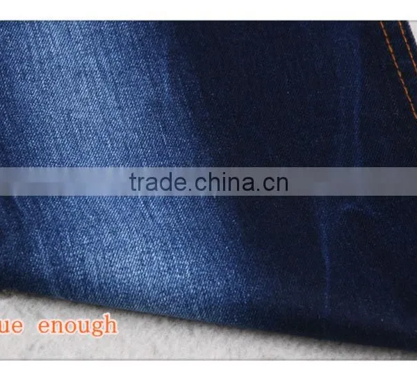 9.8oz Indigo Cotton Polyester Spandex Blend Denim Pants Fabric photo-3
