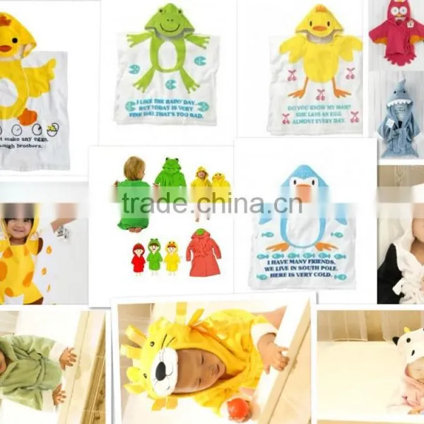 2014 100% Cotton Breathable Animal Baby Bath Robe/kids Bath Robes photo-5