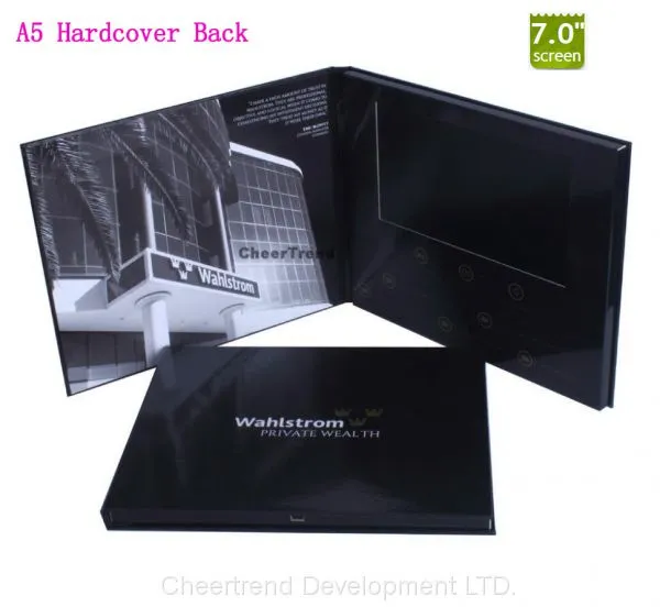 7 Inch Advertisement LCD Digital Video Booklet,advertising Video Brochure With Pocket photo-4