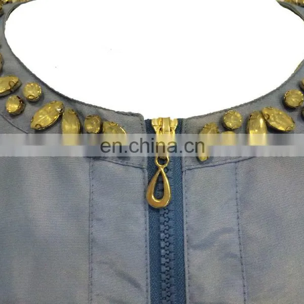 Hot Selling Short Casual Ladies Bomber Jacket With Bead Decoration photo-6