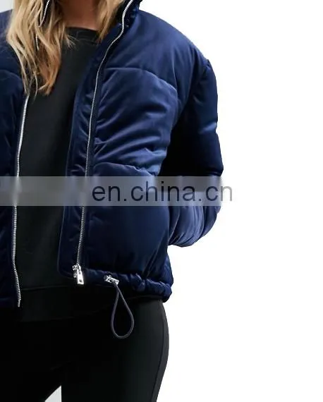 Chinese Manufacturer Women Padding Velvet Jacket Wholesale photo-4