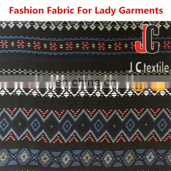 MS2849 Shaoxing 100% Spun Rayon Geometric Designs Print Fabric for Fashion Garment photo-2