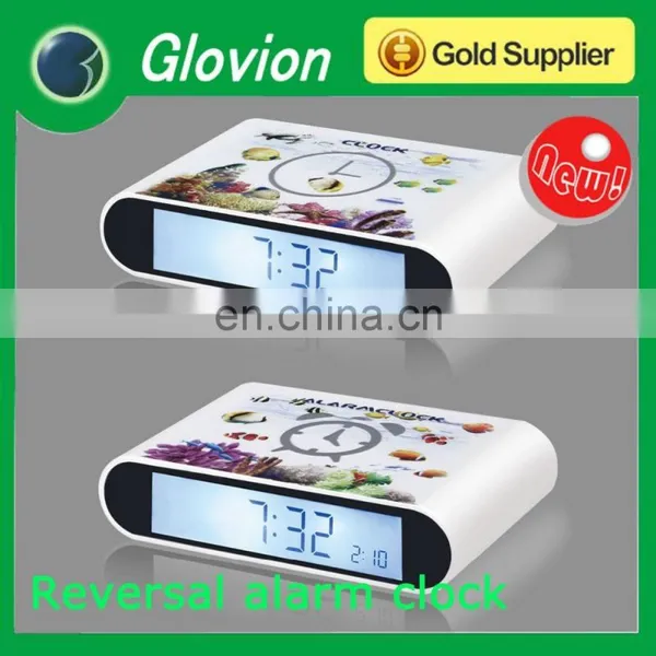 Novelty Reversal alarm clock Digital clock Bedside clock