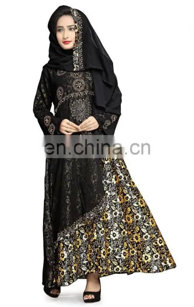 Women's 2017 Dubai Style High Quality Printed Burkha Abaya For Casual Arabic Islamic Wear (Printed Abaya) photo-2