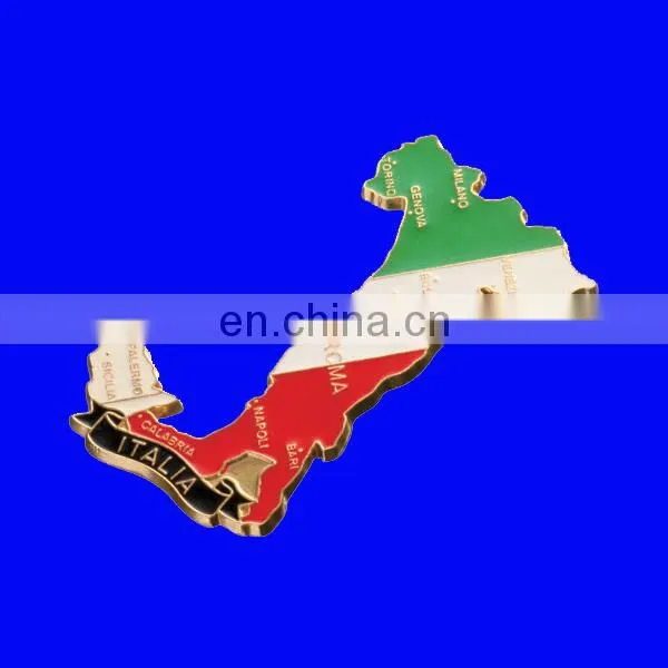 custom metal map lapel pins for Italy