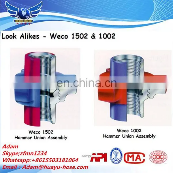 API Standard Male/female Weco Figure 100 200 206 207 400 1002 1003 1502 Hummer Union photo-2