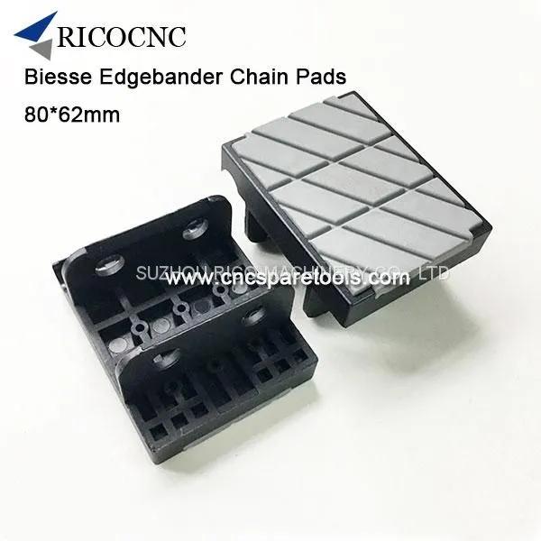 80x62mm Edgebander Track Pads Conveyor Chain Pads for BIESSE Edgebanding Machine